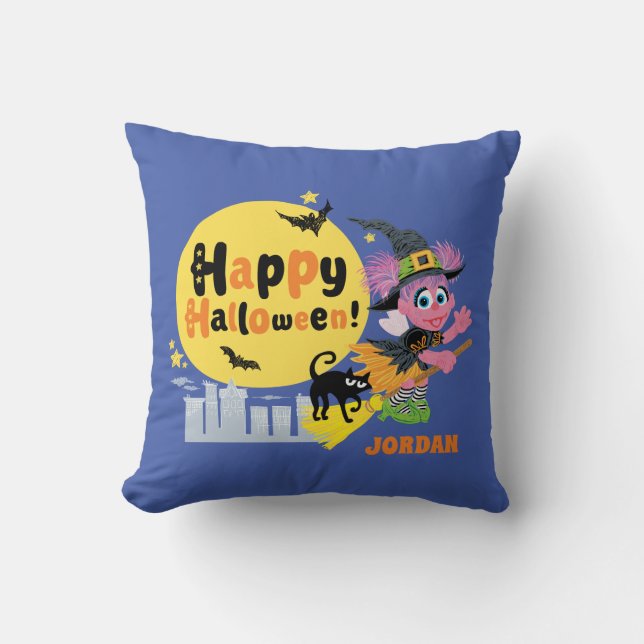 Sesame Street | Cute Halloween Pattern Throw Pillow (Front)