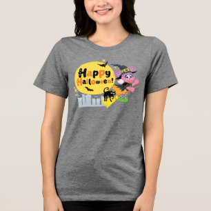 Sesame Street Cute Halloween Pattern Tri-Blend Shirt