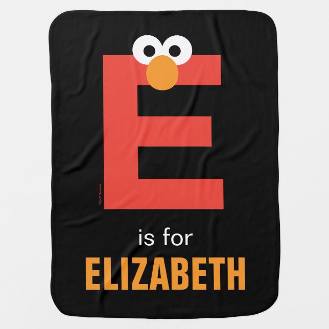Sesame Street | E is for Elmo Baby Blanket (Front)