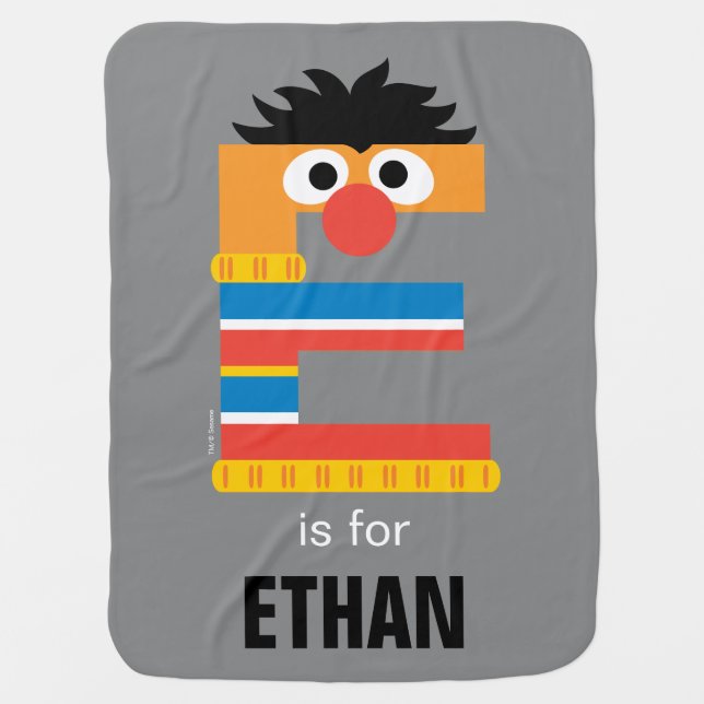 Sesame Street | E is for Ernie Baby Blanket (Front)