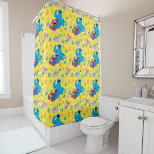 Sesame Street Easter Basket Pattern Shower Curtain