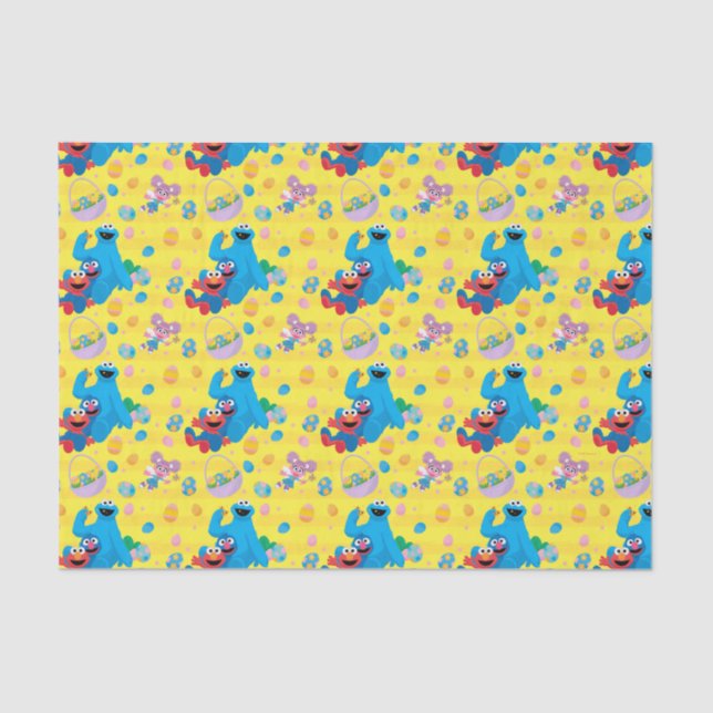 Sesame Street Easter Basket Pattern Tissue Paper (Front)