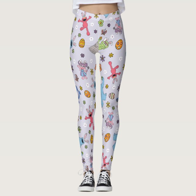 Sesame Street Easter Bunny Pattern Leggings (Front)