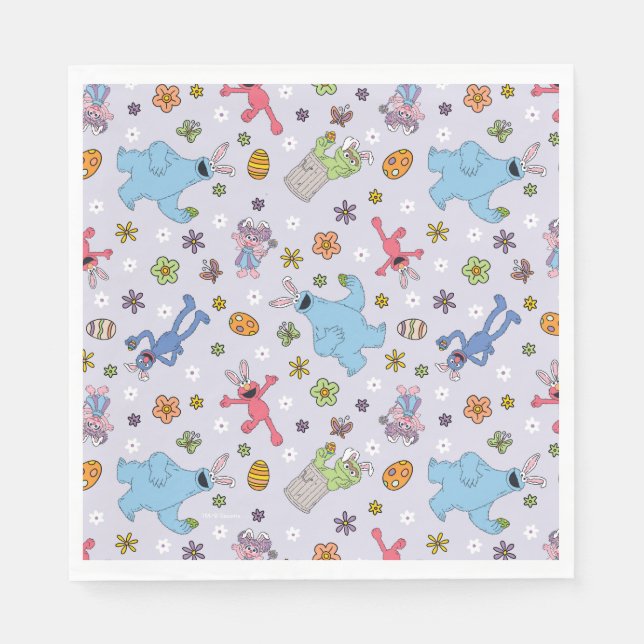 Sesame Street Easter Bunny Pattern Napkins (Front)