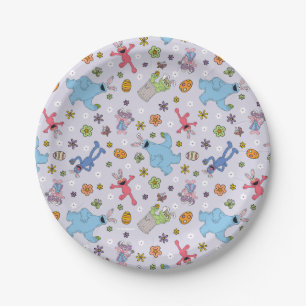 Sesame Street Easter Bunny Pattern Paper Plates