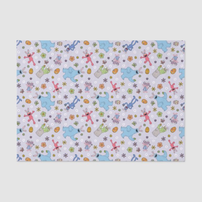 Sesame Street Easter Bunny Pattern Tissue Paper (Front)