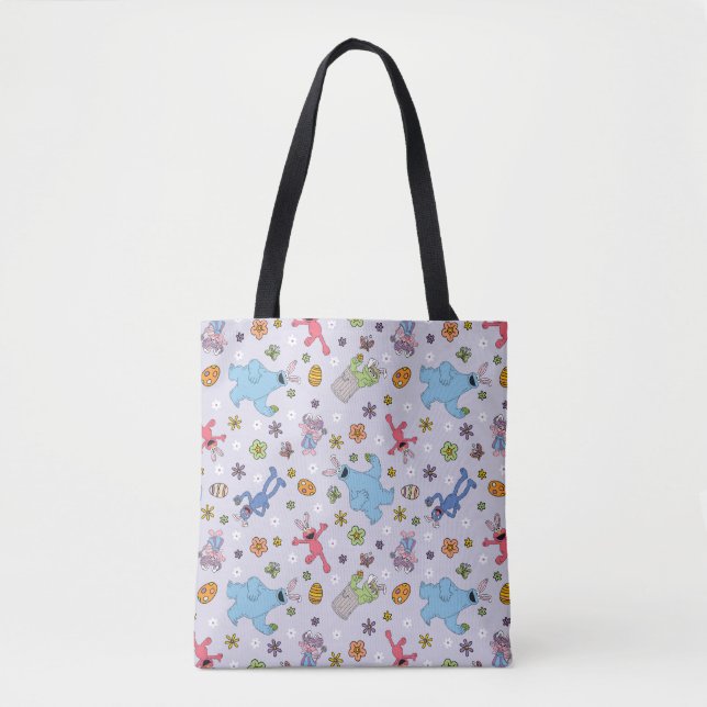 Sesame Street Easter Bunny Pattern Tote Bag (Front)