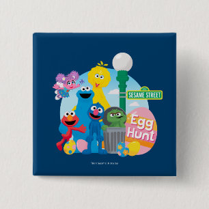 Sesame Street Easter Egg Hunt Button