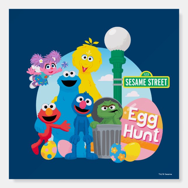 Sesame Street Easter Egg Hunt Foam Board (Front)