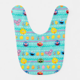 Sesame Street Easter Egg Pattern Baby Bib