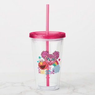 Sesame Street Elmo & Abby - Be Awesome Acrylic Tumbler