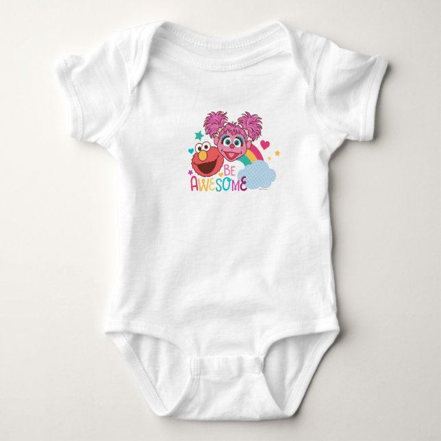 Sesame Street | Elmo & Abby - Be Awesome Baby Bodysuit (Front)