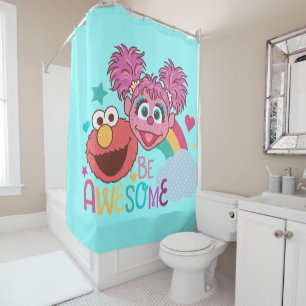 Sesame Street Elmo & Abby - Be Awesome Shower Curtain