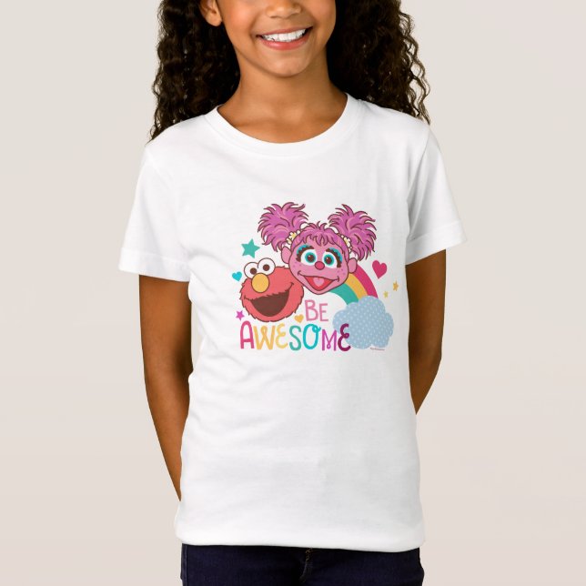 Sesame Street | Elmo & Abby - Be Awesome T-Shirt (Front)