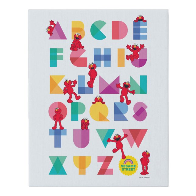 Sesame Street | Elmo Alphabet Faux Canvas Print (Front)