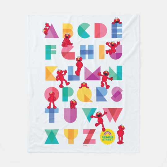 sesame street characters fleece throw blanket