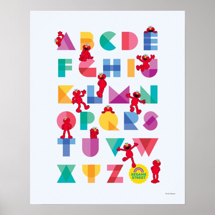 Sesame Street | Elmo Alphabet Poster | Zazzle