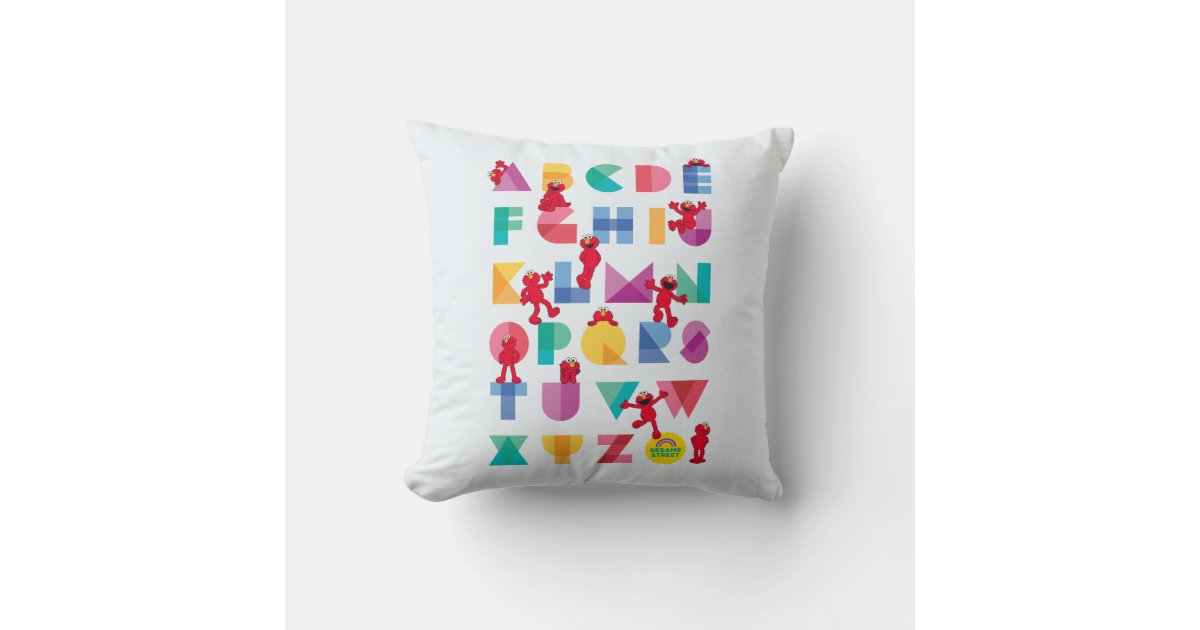 Sesame Street | Elmo Alphabet Throw Pillow | Zazzle