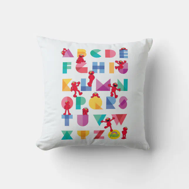 Sesame Street | Elmo Alphabet Throw Pillow | Zazzle