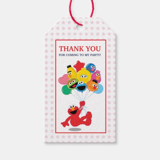 Sesame Street Elmo And Pals Birthday Balloons Gift Tags