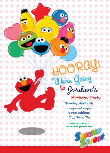 sesame street birthday invitations zazzle