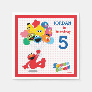 Sesame Street   Elmo and Pals - Birthday Balloons Paper Napkins