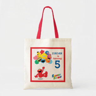 Sesame Street Elmo and Pals - Birthday Balloons Tote Bag