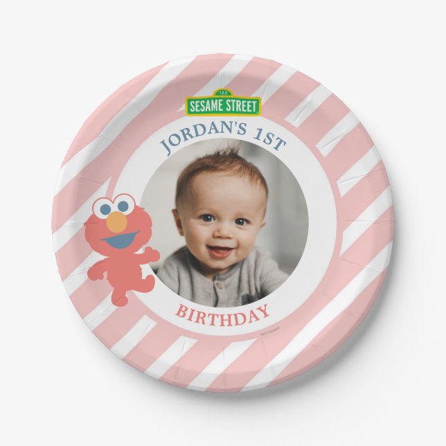 Sesame Street | Elmo - Baby Birthday Paper Plate (Front)
