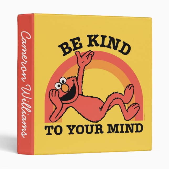 Sesame Street | Elmo Be Kind | Add Your Name 3 Ring Binder (Front/Spine)