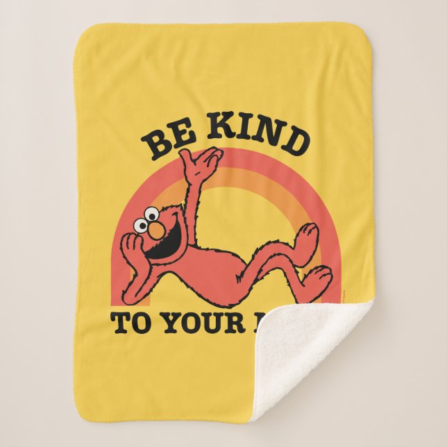 Sesame Street | Elmo Be Kind to Your Mind Sherpa Blanket (Front)