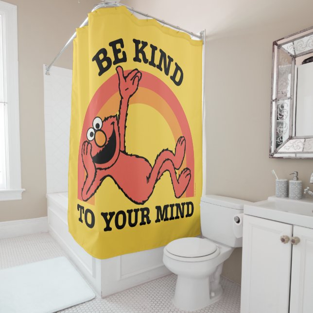 Sesame Street | Elmo Be Kind to Your Mind Shower Curtain (In Situ)