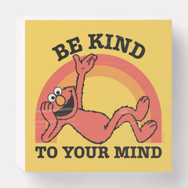 Sesame Street | Elmo Be Kind to Your Mind Wooden Box Sign (Front Horizontal)