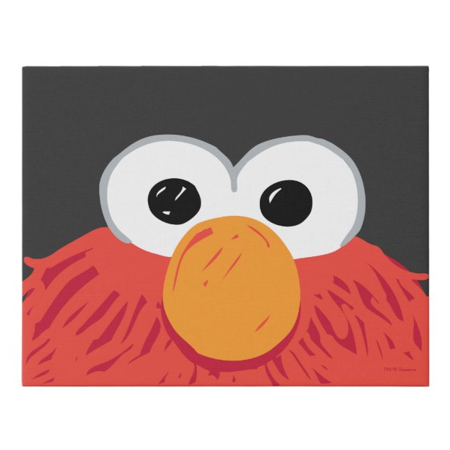 Sesame Street | Elmo Big Face Faux Canvas Print (Front)