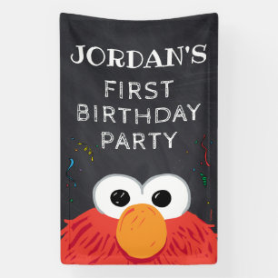 Sesame Street Elmo Birthday Chalkboard Banner