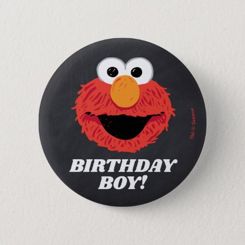 Sesame Street  Elmo Birthday Chalkboard Boy Button