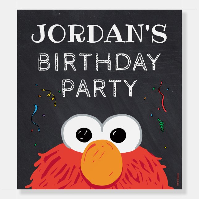Sesame Street | Elmo Birthday Chalkboard Foam Board (Front)