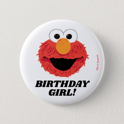 Sesame Street  Elmo Birthday Chalkboard Girl Button