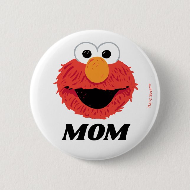 Sesame Street | Elmo Birthday Chalkboard Mom Button (Front)