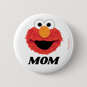 Sesame Street Elmo Birthday Chalkboard Mom Button