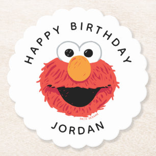 Sesame Street Elmo Birthday Chalkboard Paper Coaster