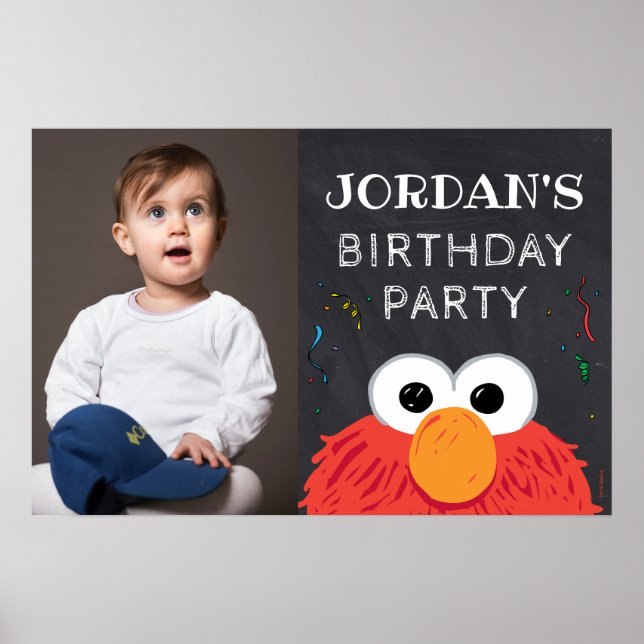 Sesame Street | Elmo Birthday Chalkboard Poster (Front)