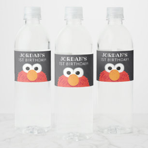 Sesame Street Elmo Birthday Chalkboard Water Bottle Label