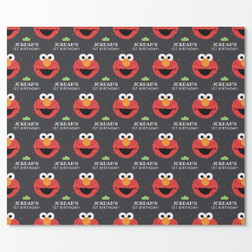 Sesame Street | Elmo Birthday Chalkboard Wrapping Paper | Zazzle