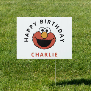 Sesame Street Elmo Birthday Sign