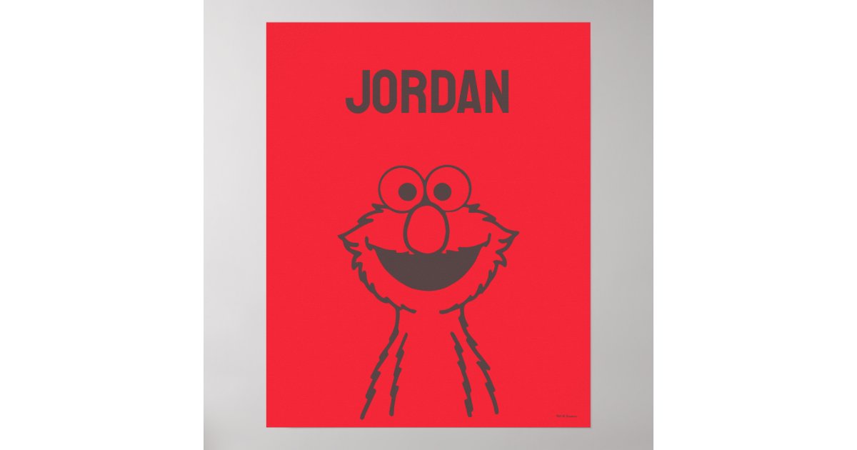 Sesame Street | Elmo Bright | Add Your Name Poster | Zazzle