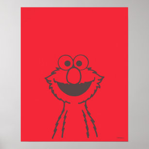 Elmo St. Louis Cardinals 11 x 17 Sesame Street Poster Print