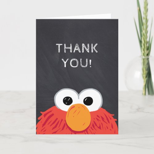 Sesame Street Elmo Chalkboard Birthday  Thank You Card