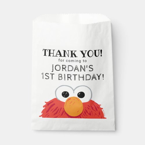 Sesame Street Elmo Chalkboard Birthday Thank You Favor Bag