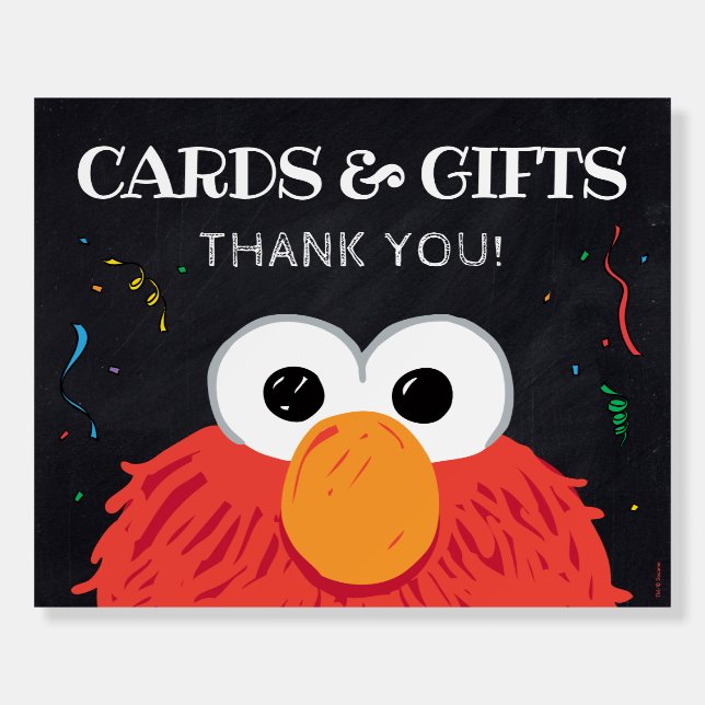 Sesame Street - Elmo Chalkboard Cards & Gifts Sign (Front)