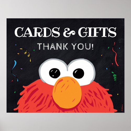 Sesame Street _ Elmo Chalkboard Cards  Gifts Sign